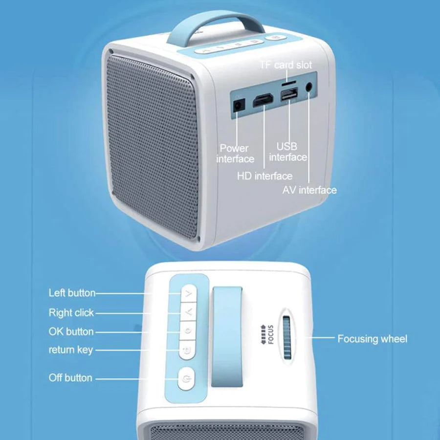 Portable HD Projector – Home Cinema & Outdoor Entertainment (Perfect for Kids and Family) Shop N Cart