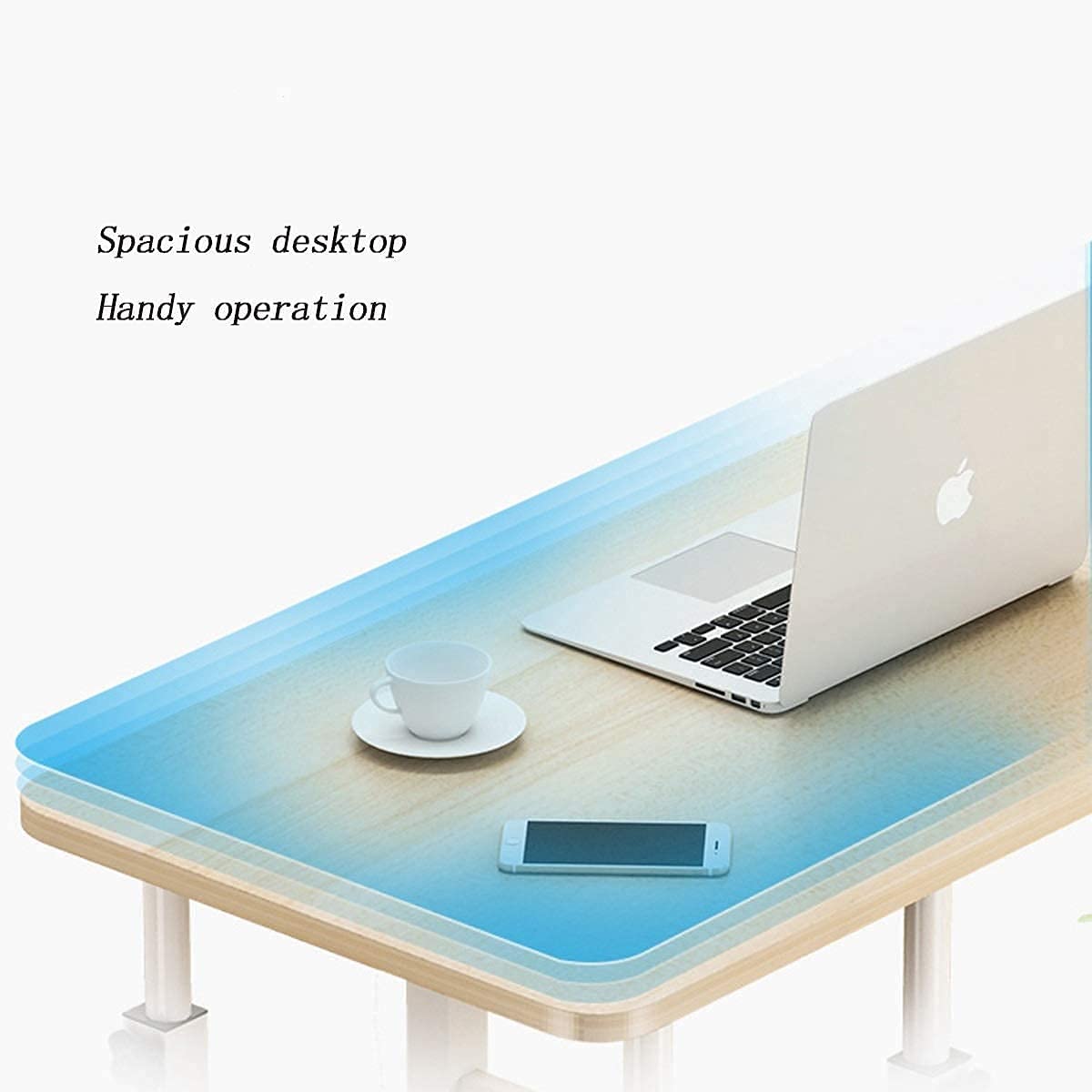 Over-Bed Laptop Table with Adjustable Height & Double Shelves - Perfect for UAE Homes Shop N Cart