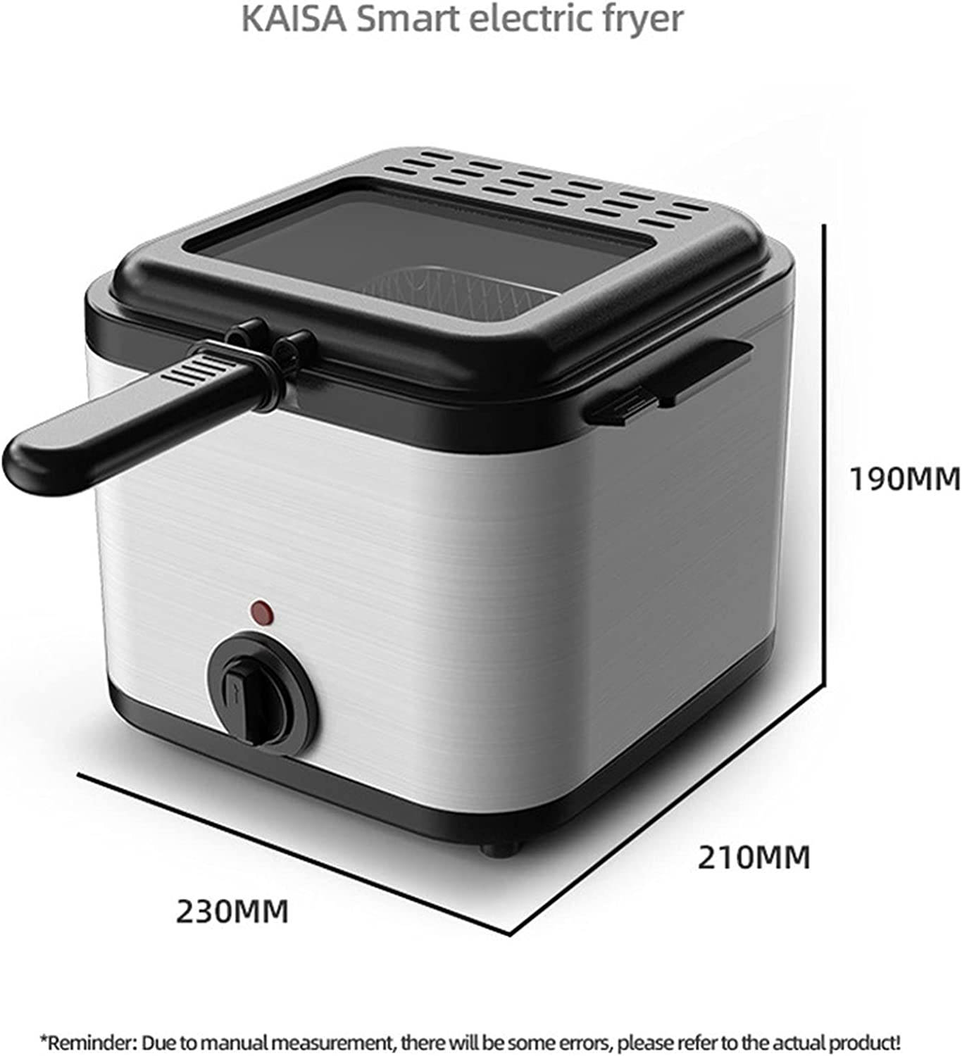 Household Electric Deep Fryer – 2.5L Stainless Steel Fryer for Home & Commercial Use Shop N Cart