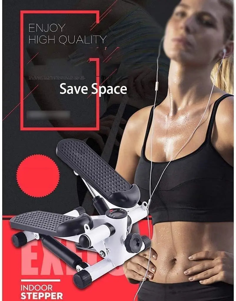 Foot Stepper Exercise Machine – Adjustable Height Stepper with Resistance Bands & LCD Monitor Shop N Cart